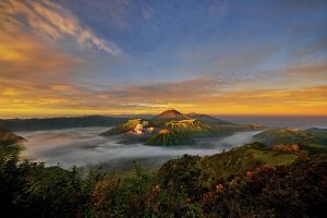 Amazing landscape view of Mt. Bromo