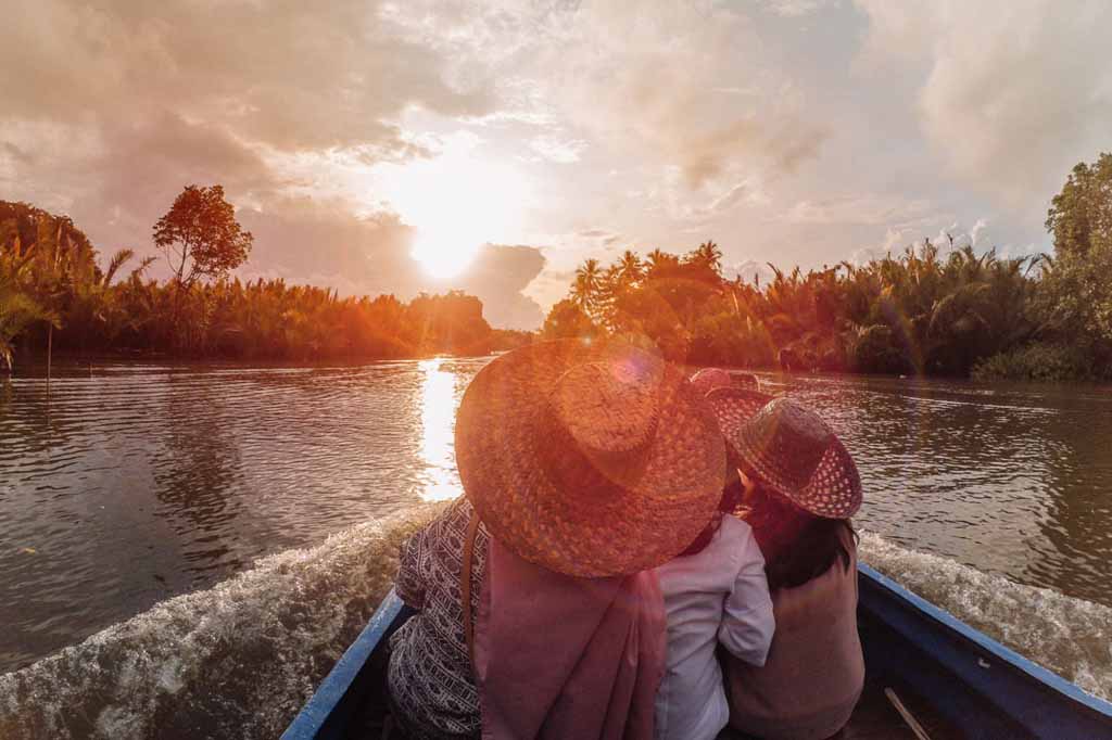 Sunset on the boat at Ramang-Ramang