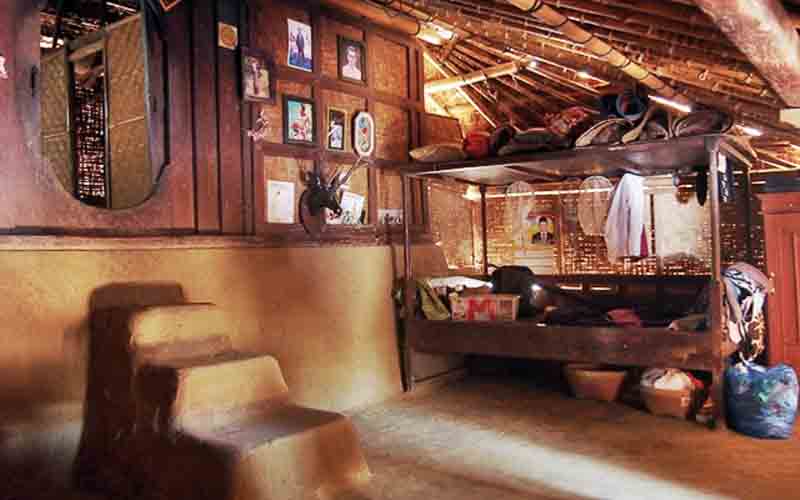 The interior of Sasak traditional houses