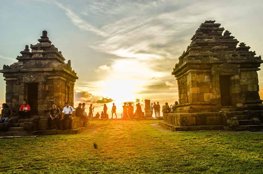 Barong Temple on sunset moment
