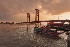 Ampera bridge of Musi river - Palembang