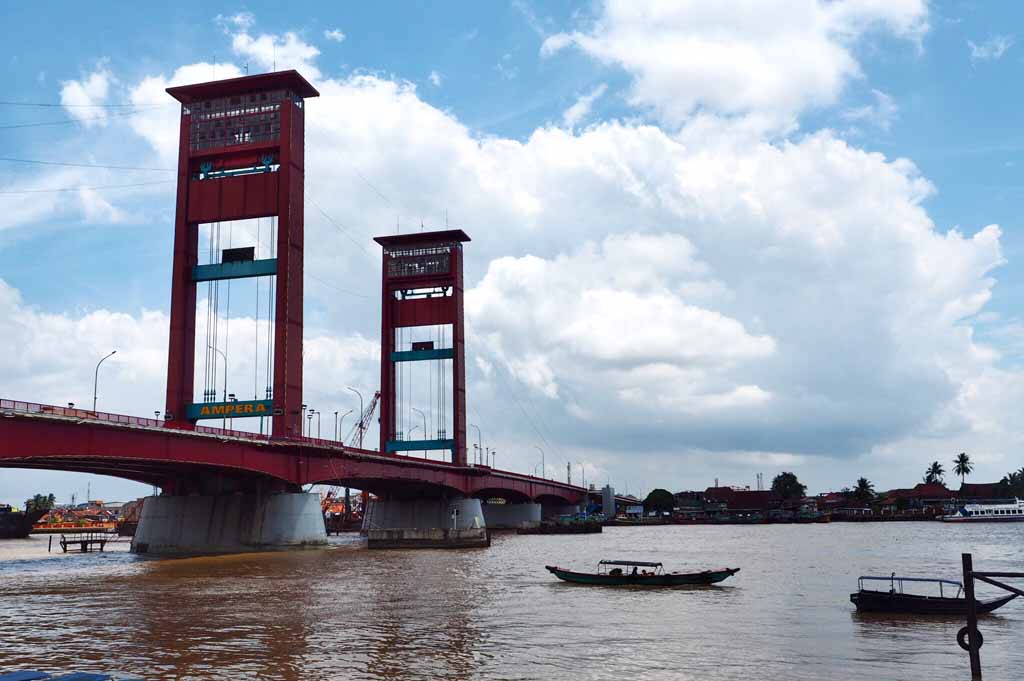 The view to Ampera bridge - Palembang