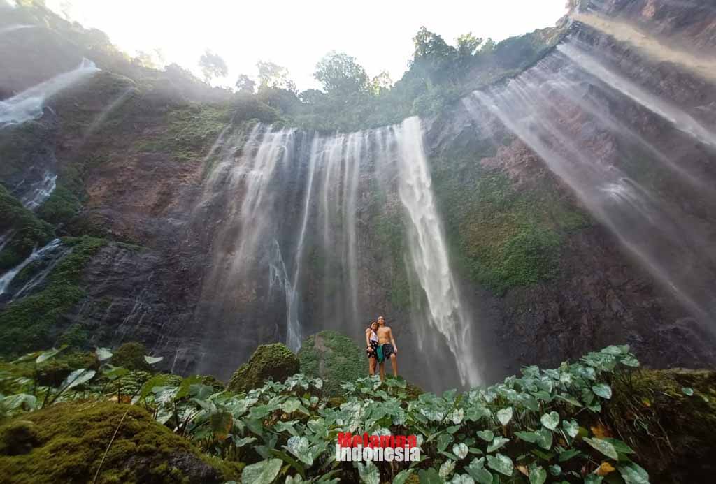 Tumpak sewu waterfall close view in Lumajang