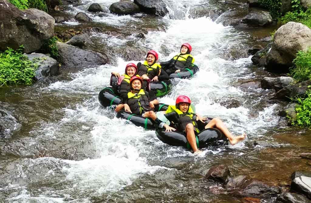 Clear and fresh water of River tubing adventure